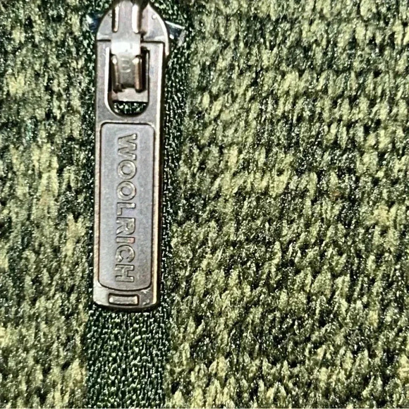 Woolrich Men Medium Green Heather Half Zip Long Sleeve Pullover Sweater Gorpcore - Picture 8 of 10